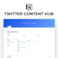 Twitter Content Hub Notion dashboard