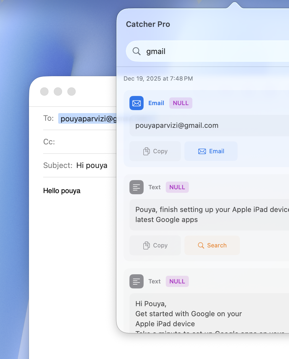 Catcher Pro - Screenshot 2 showing product features and functionality