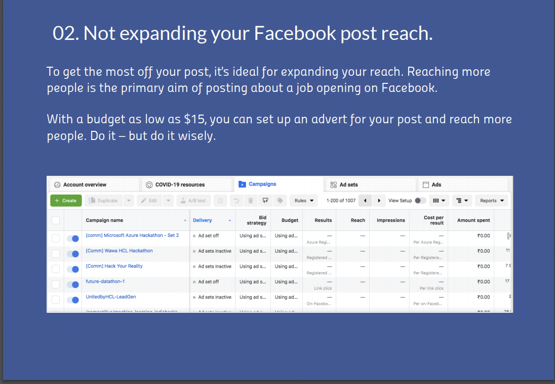 How to hire developers via Facebook gallery image