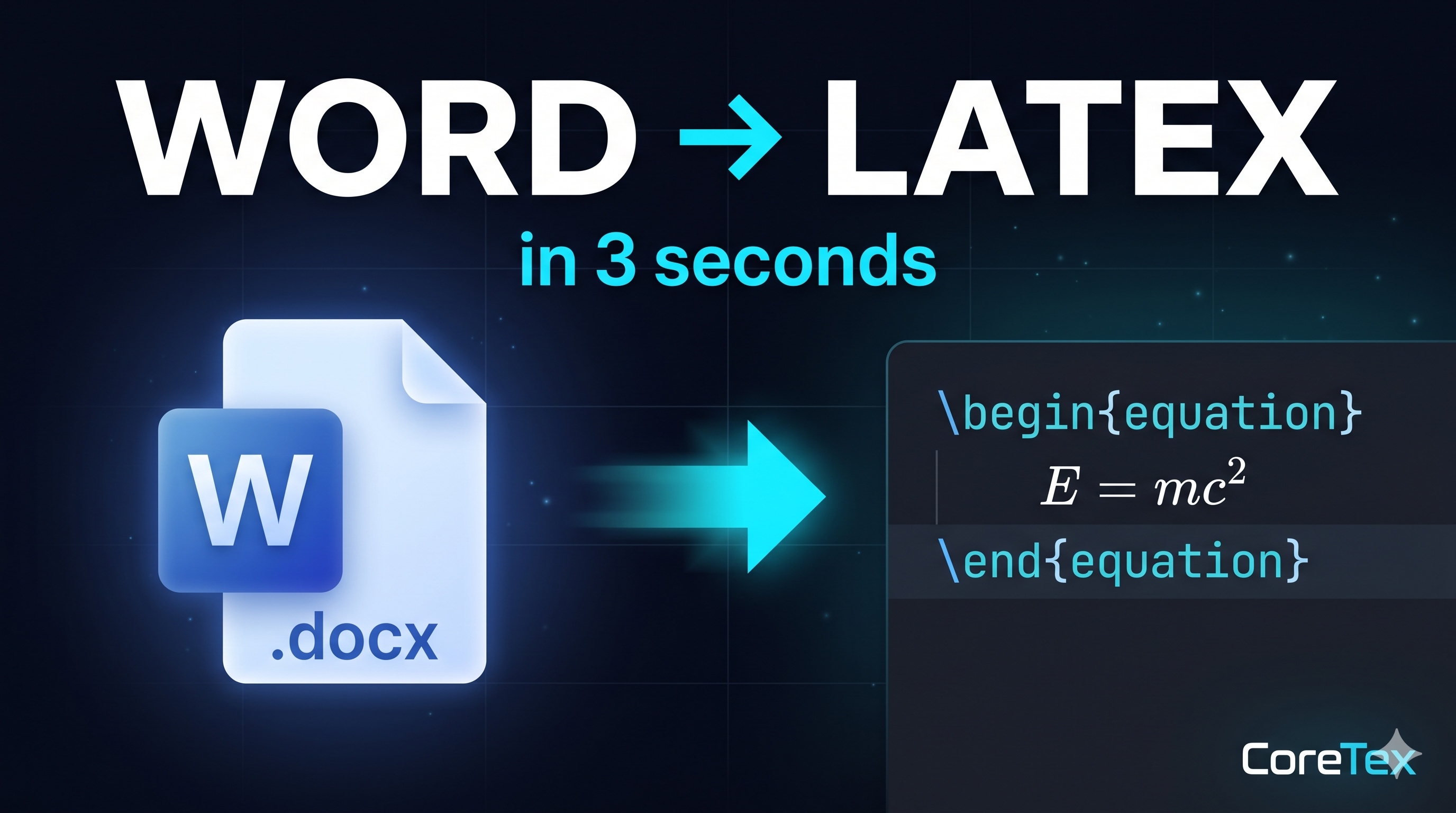 CoreTex · Word → LaTeX