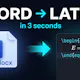 CoreTex · Word → LaTeX