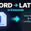 CoreTex · Word → LaTeX
