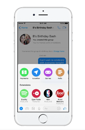 Messenger Chat Extensions gallery image