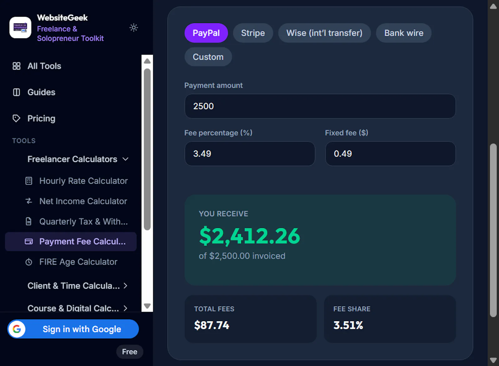 Freelance & Solopreneur Toolkit screenshot 1