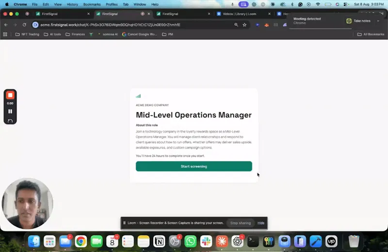 FirstSignal screenshot 1 (video preview)