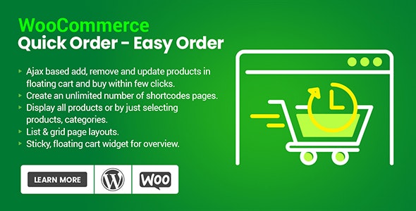 WooCommerce Quick Order Plugin gallery image