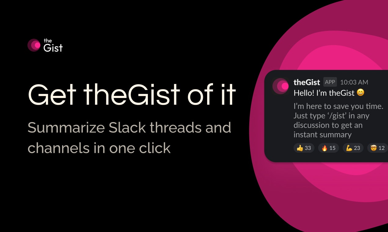 Thegist - Суммируйте Slack с генеративным ИИ медиа 1