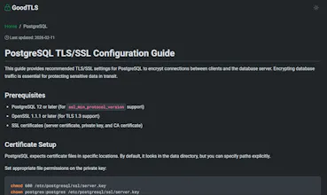 GoodTLS - Recommended TLS/SSL Settings gallery image