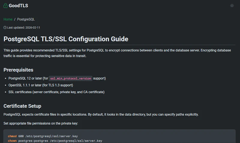 GoodTLS - Recommended TLS/SSL Settings screenshot 3