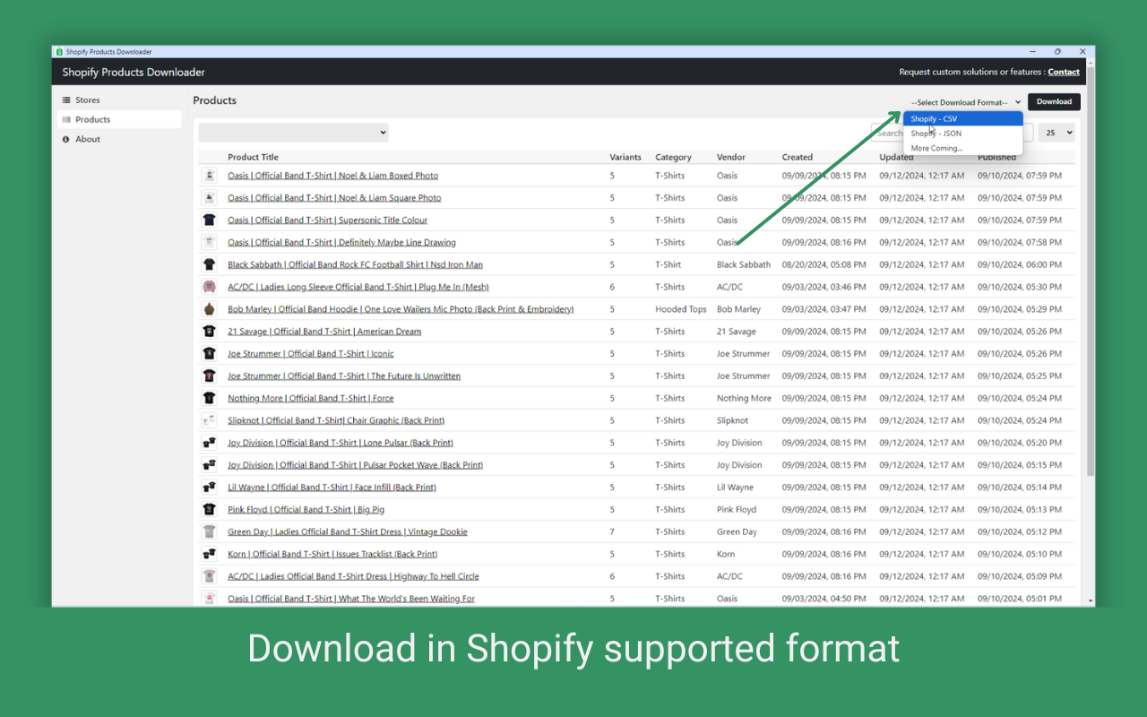 Shopify Products Downloader media 3