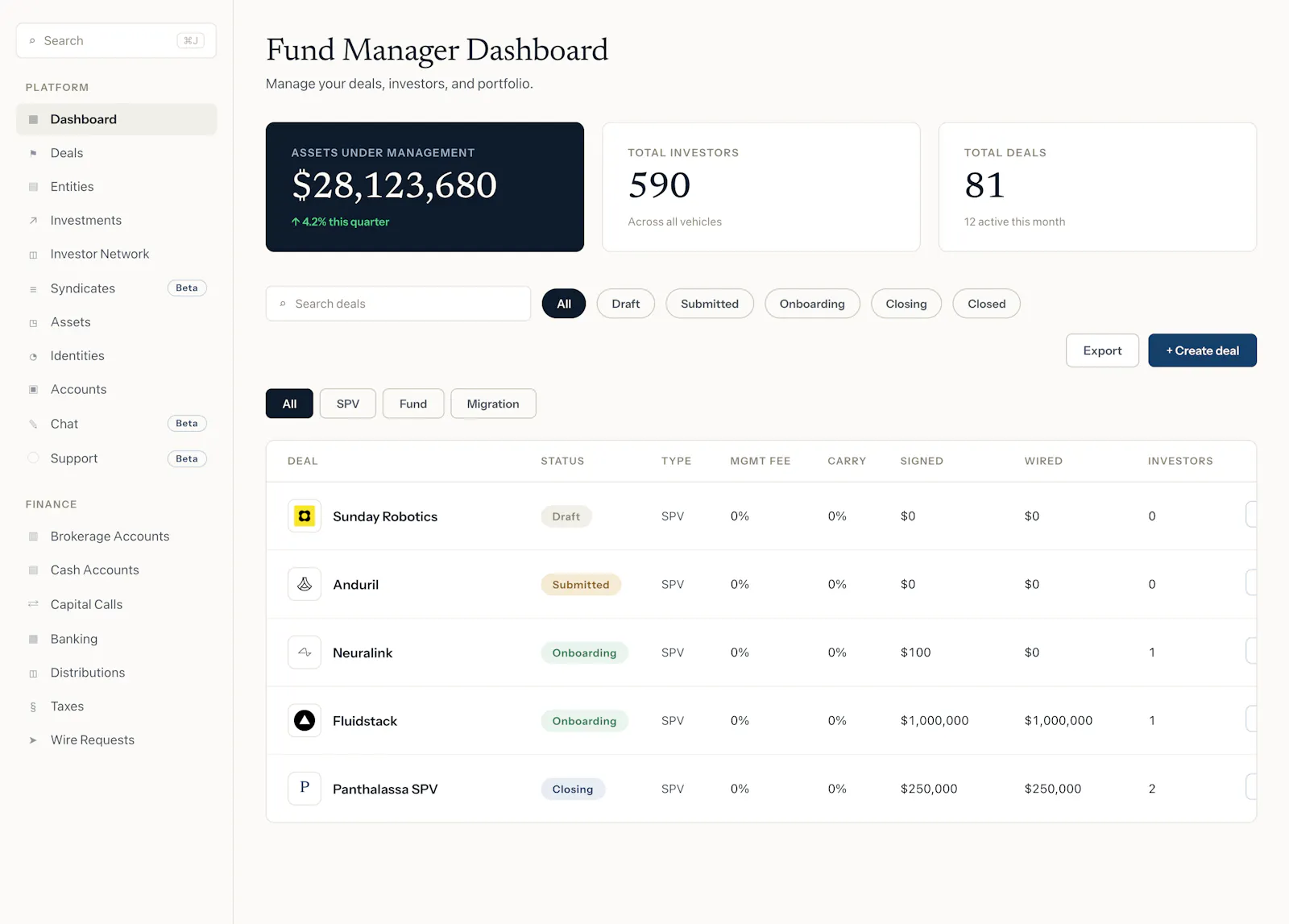 Allocations screenshot 2