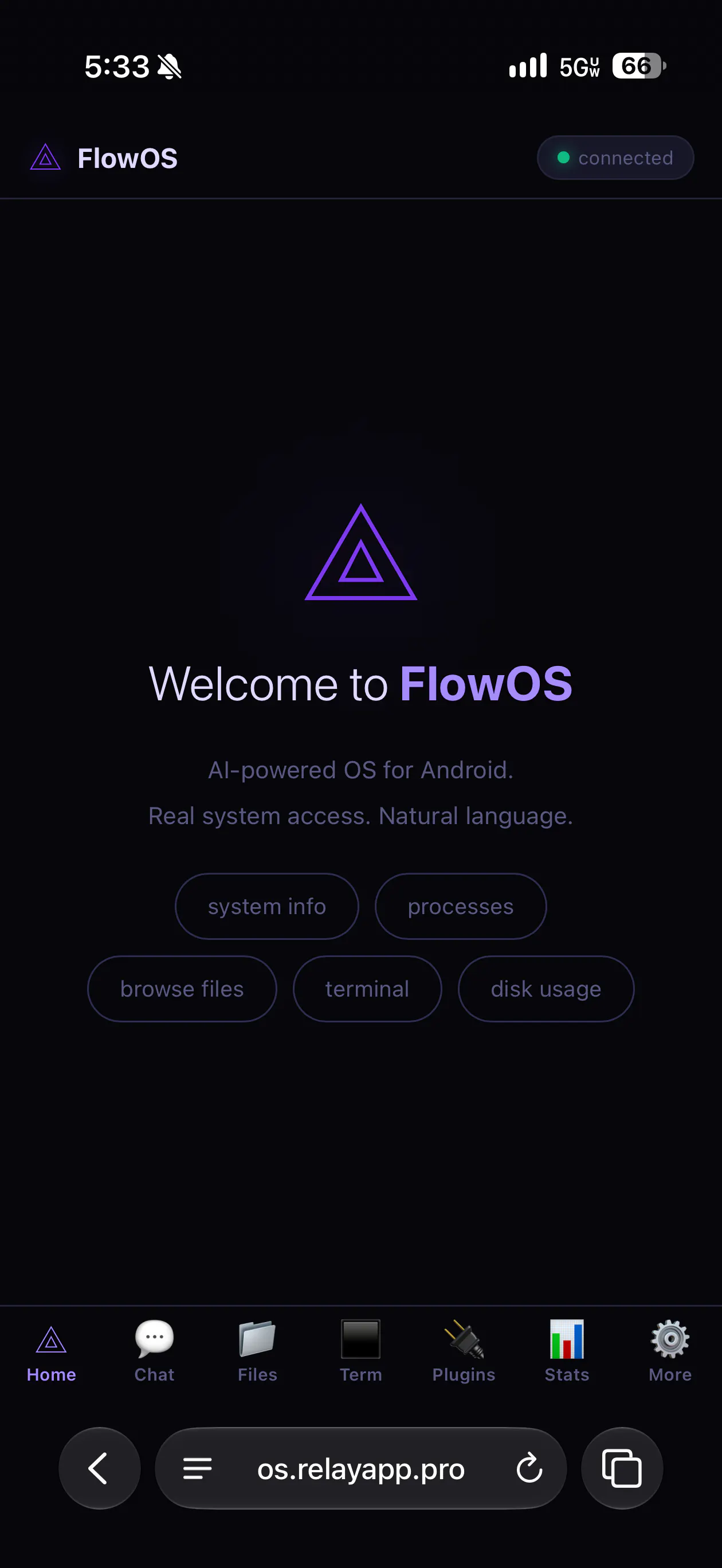Project Aquarius — FlowOS Desktop gallery image