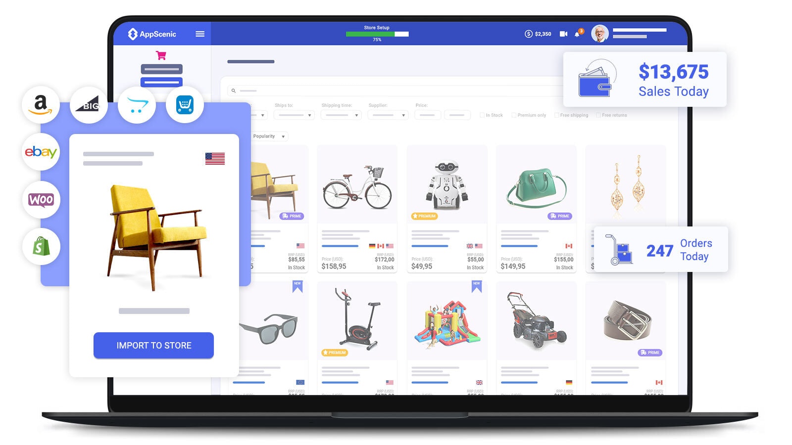 Appscenic - Smart Dropshipping - 1.000.000 Dropshipping -Produkte aus den USA/UK/EU/CAN. Medien 2