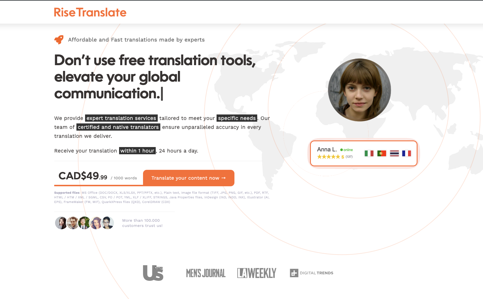RiseTranslate.com - Hendek google çeviri ve insan destekli çevirileri tercih edin medya 1