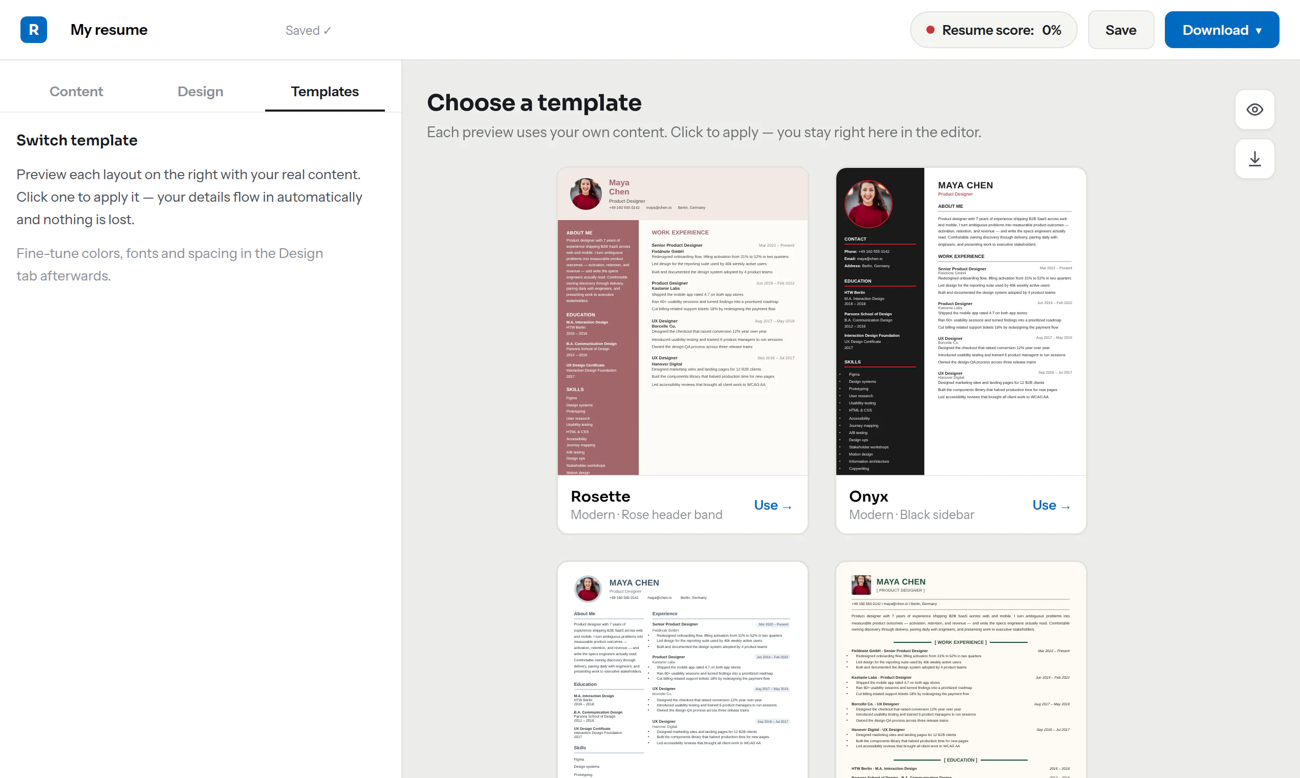 ResumeTemplatesPro gallery image