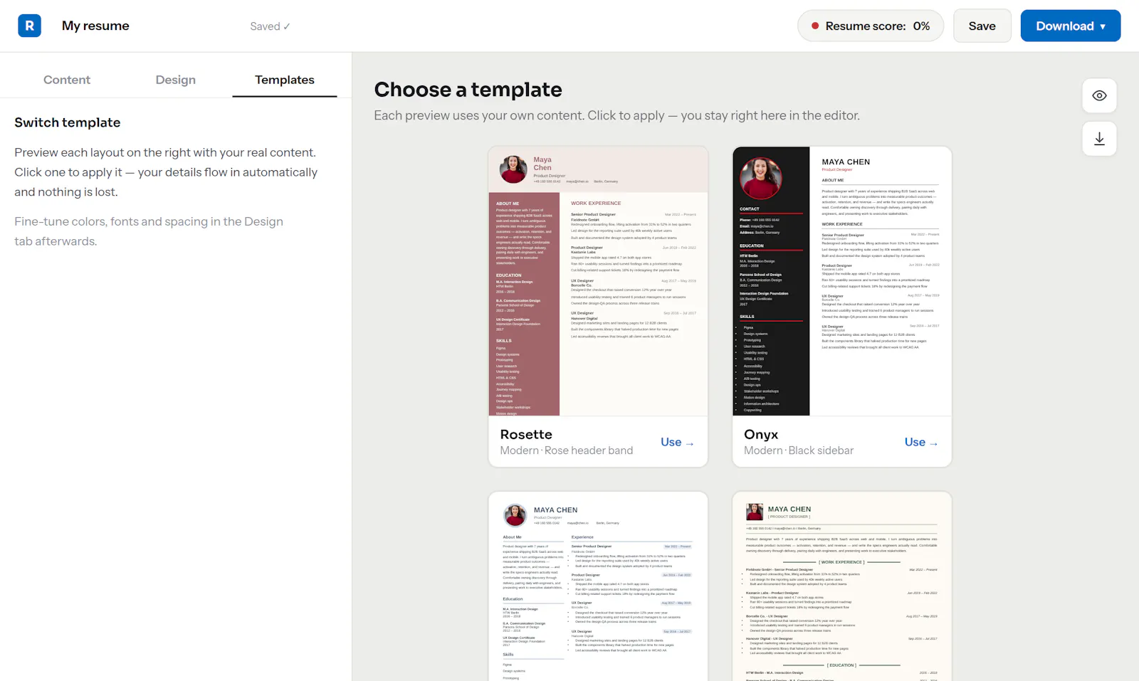 ResumeTemplatesPro screenshot 3