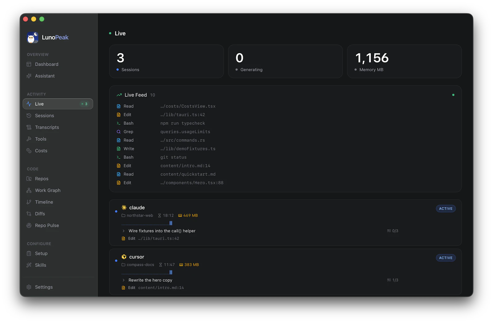 LunoPeak screenshot 3