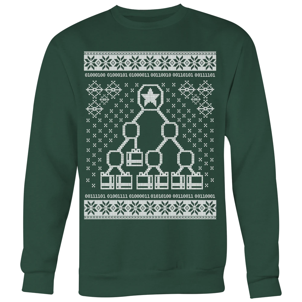 Binary Christmas Tree Ugly Sweater