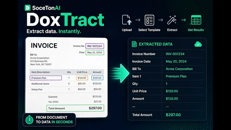 SoceTonAI DoxTract screenshot 1 (video preview)