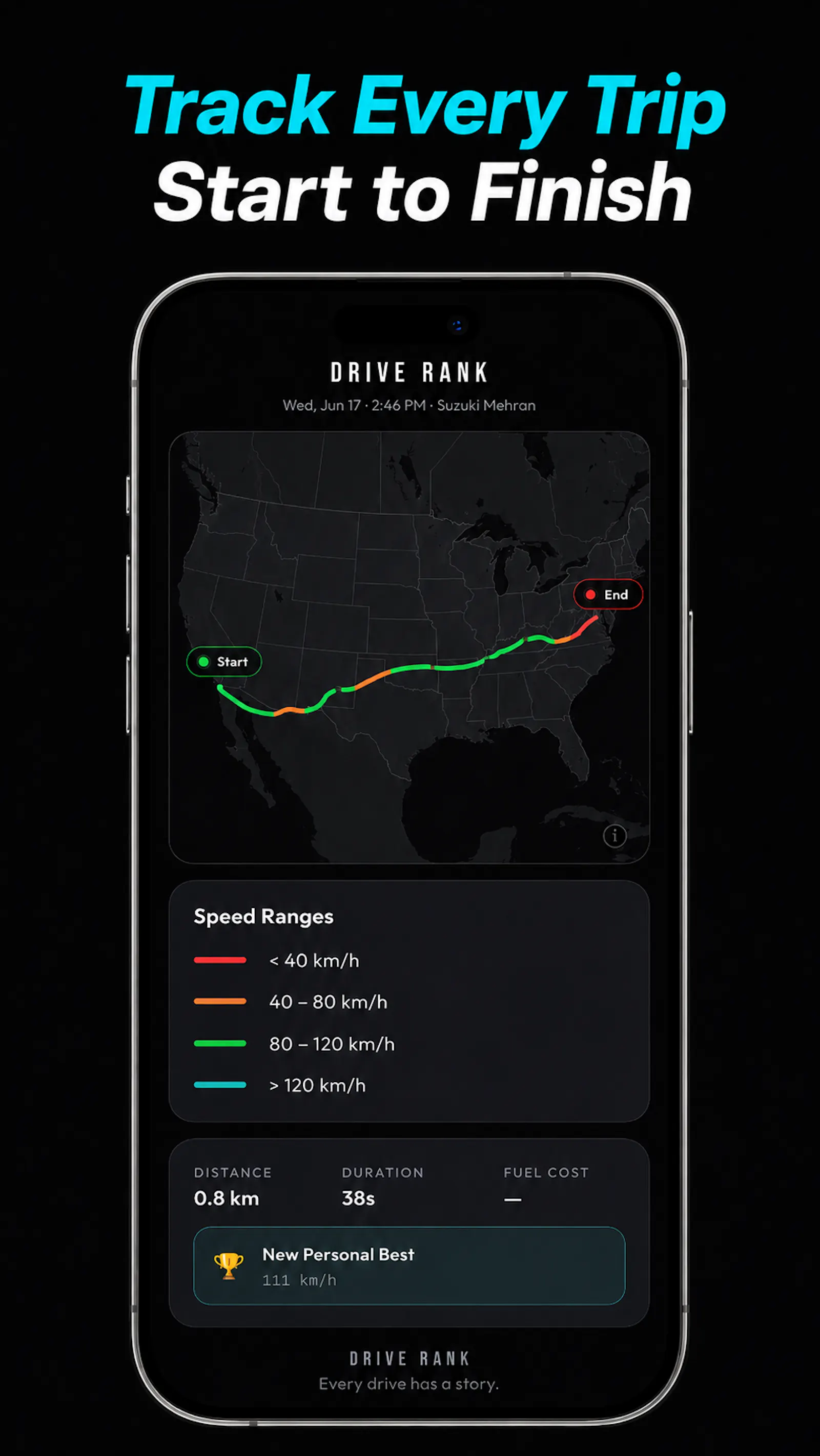 DriveRank: GPS Trip Tracker screenshot 3