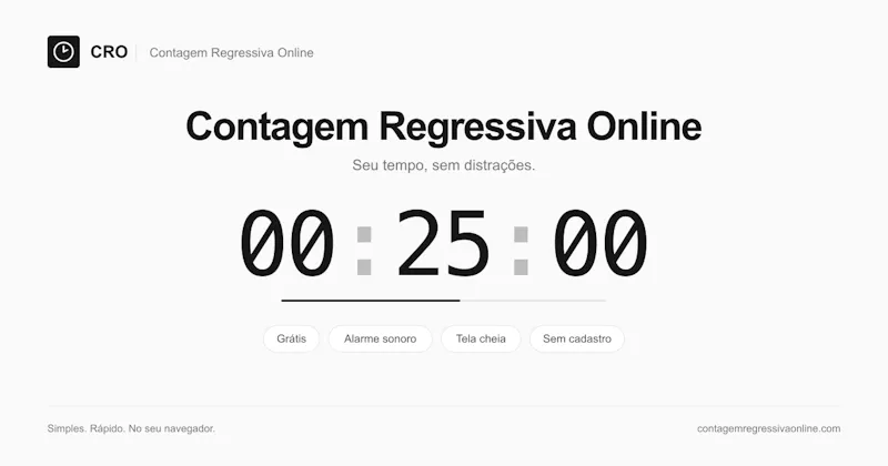 Contagem Regressiva Online screenshot 1