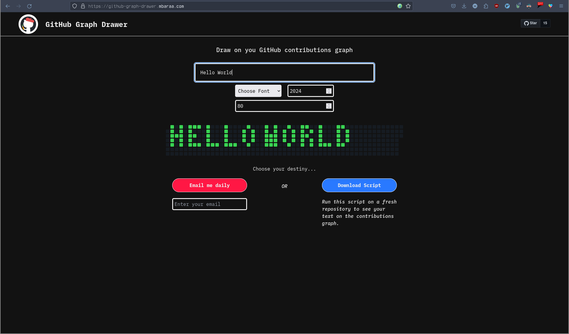 Github 그래프 서랍 - GitHub 기부금 그래프에 일부 텍스트를 입력하십시오 미디어 2