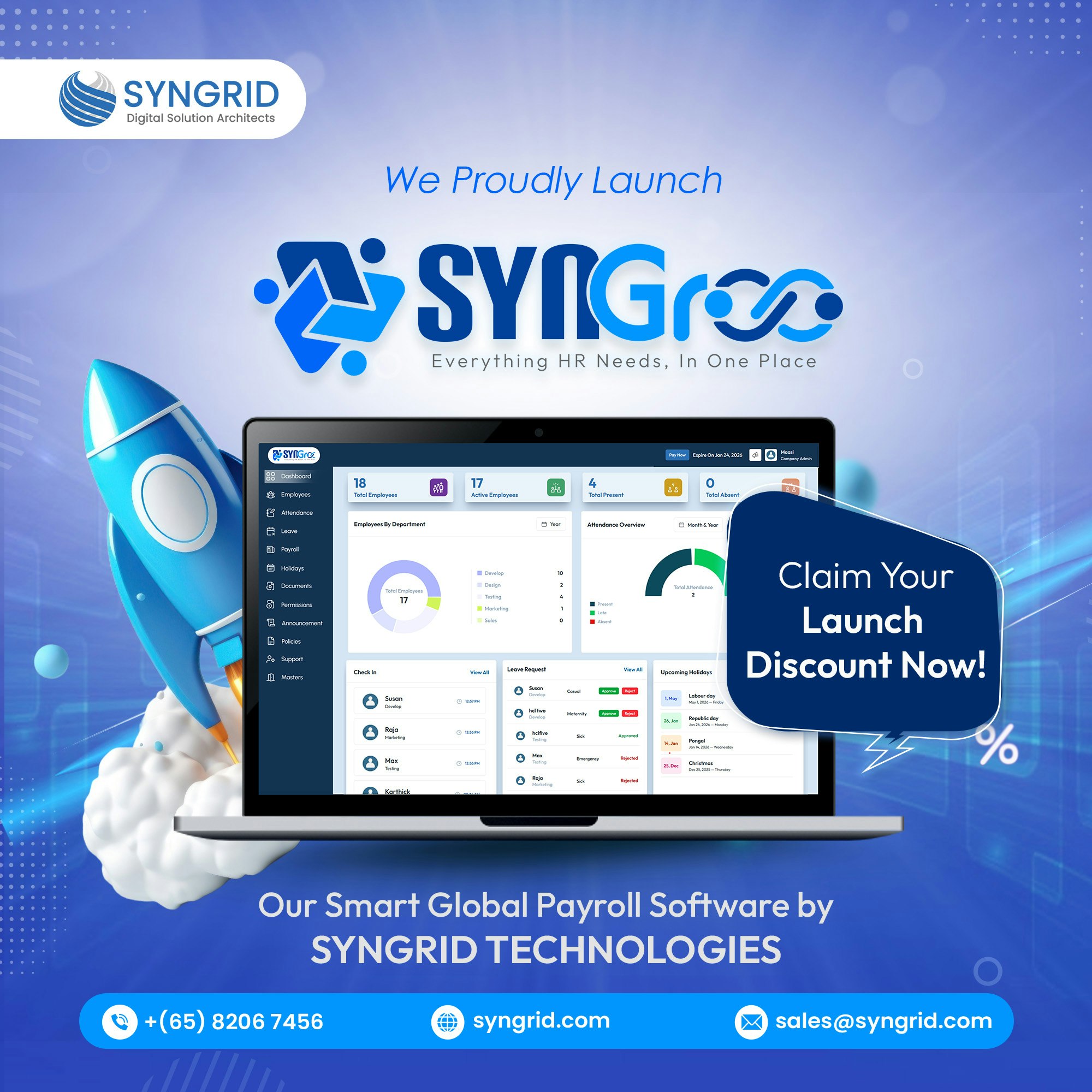 SYNGroo - Main product screenshot demonstrating key features and user interface