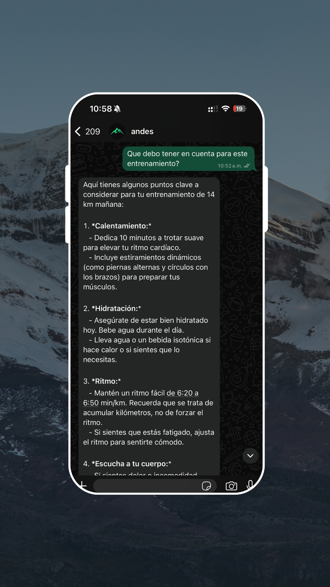 Andes Your AI Running Coach on WhatsApp gallery image