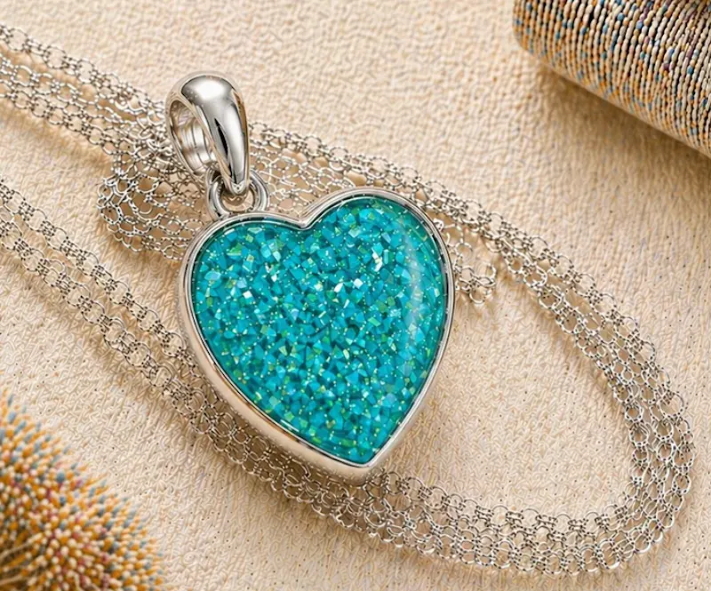 Sterling Silver Heart Memorial Necklace screenshot 2