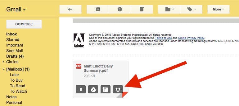 Dropbox for Gmail media 1