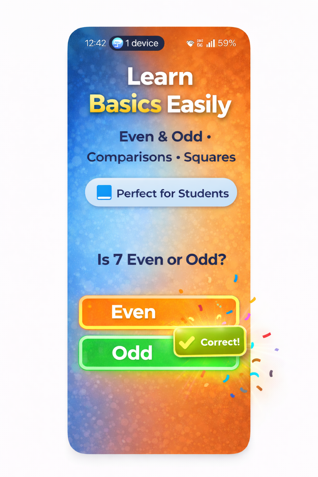 Math Puzzles - Brain Training App - Screenshot 3 showing product features and functionality