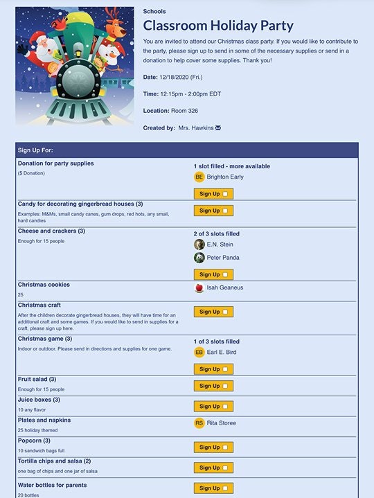 SignUpGenius gallery image