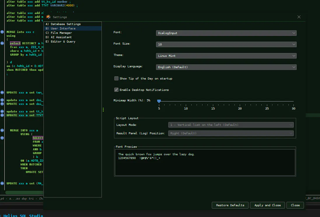 Helios SQL Studio gallery image