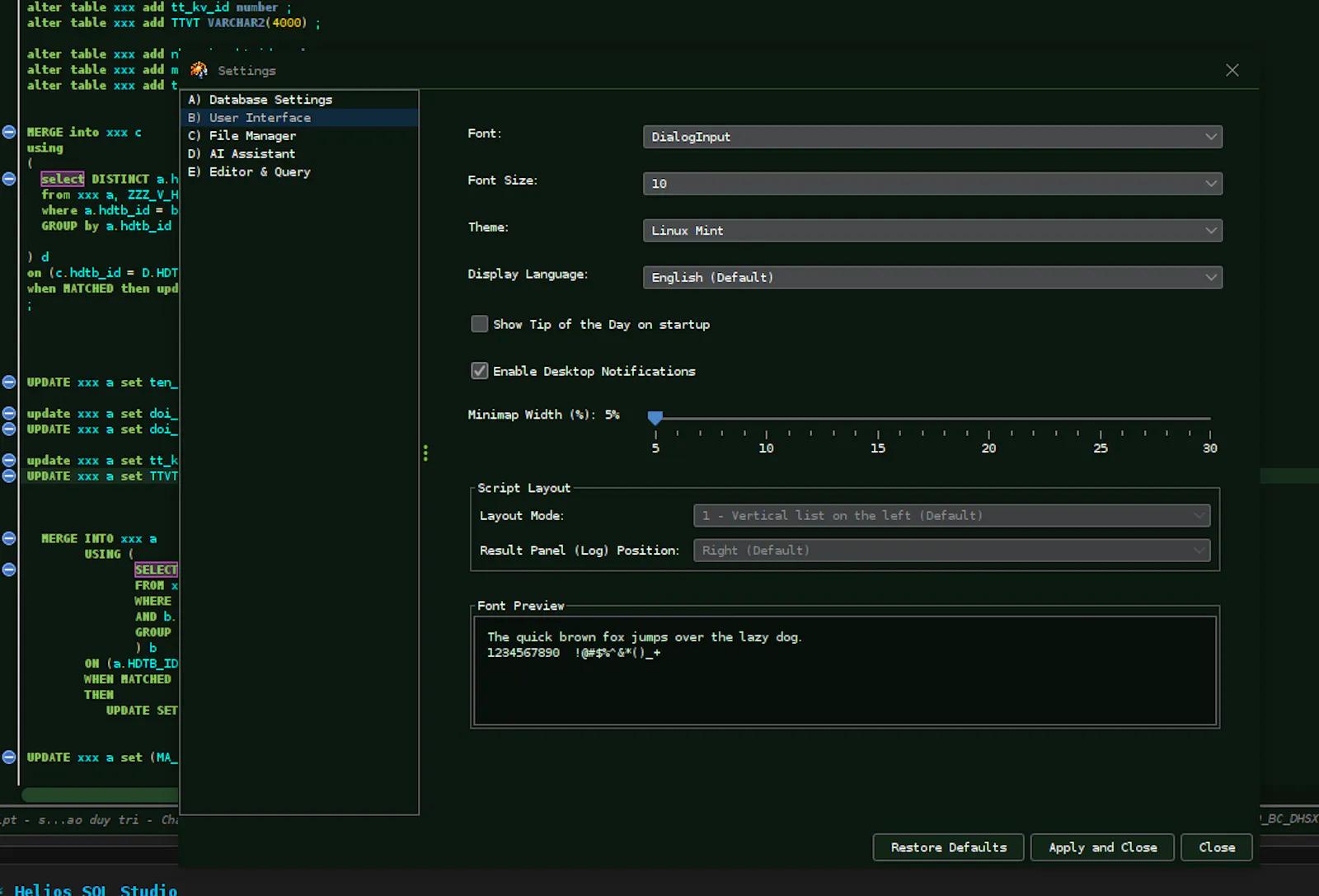 Helios SQL Studio screenshot 4
