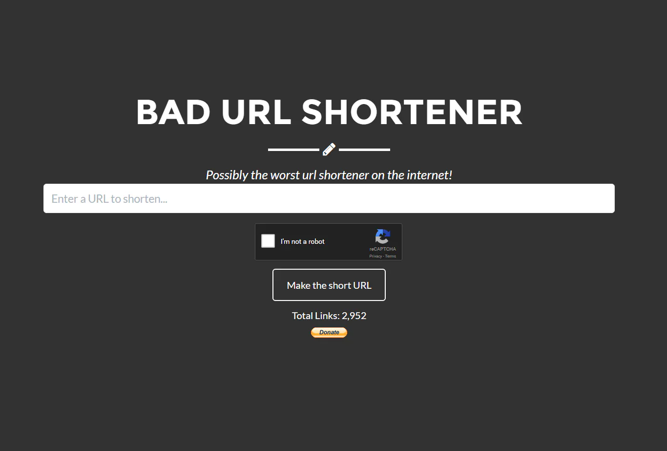 Bad URL Shortener