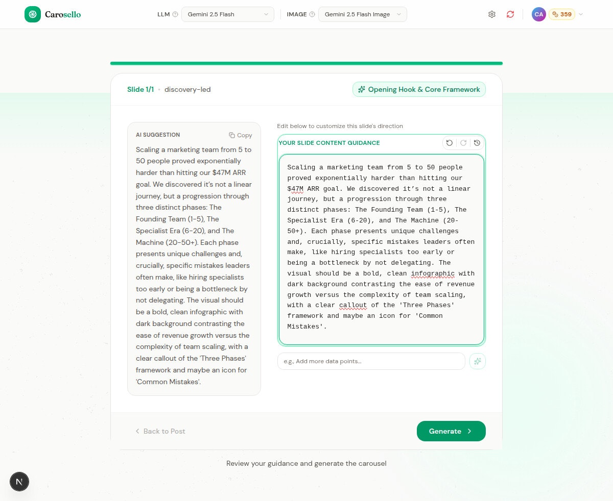 Carosello - Screenshot 5 showing product features and functionality