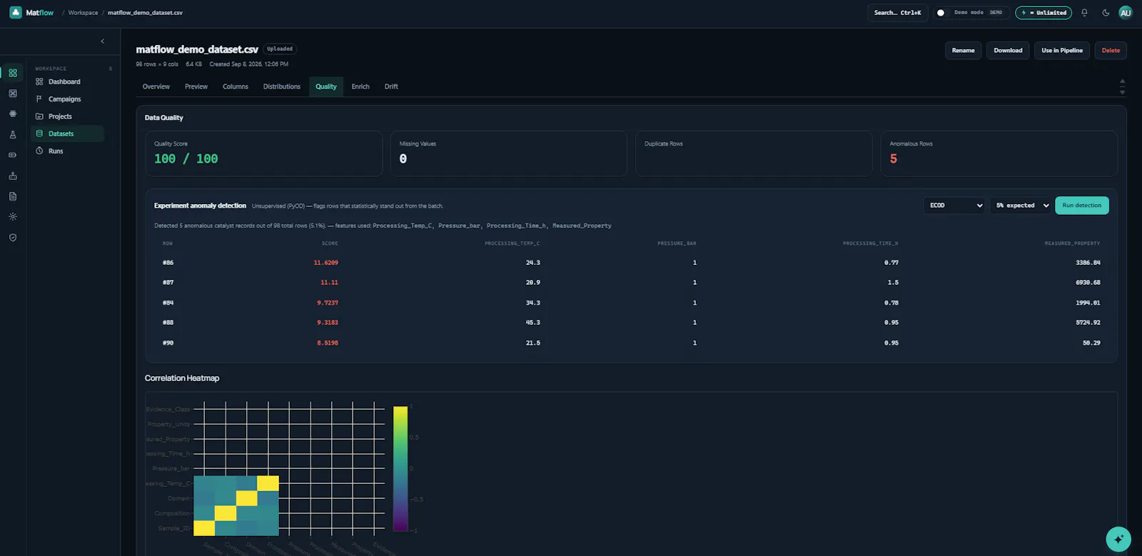 Matflow screenshot 2