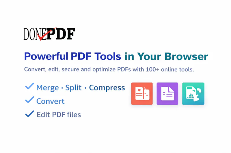 DonePDF – Free PDF Tools screenshot 1