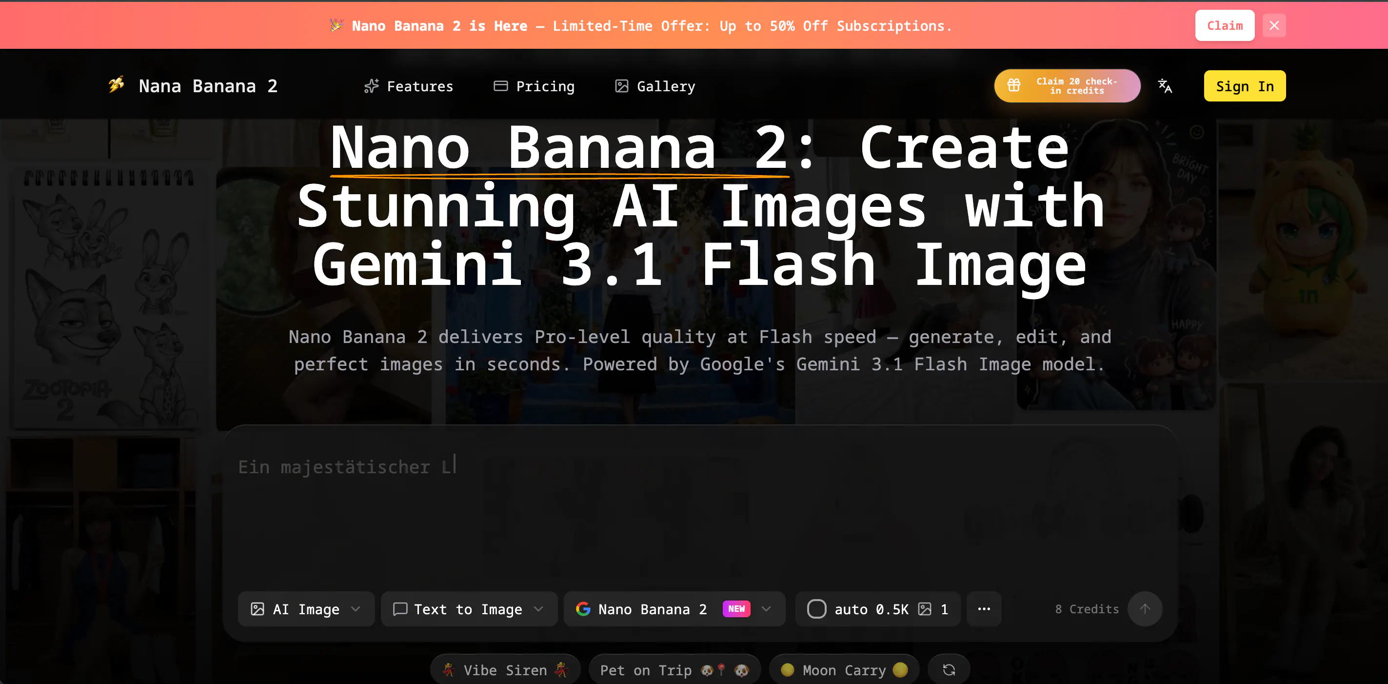 Nano Banana 2 – AI Image Generator 제품 배너