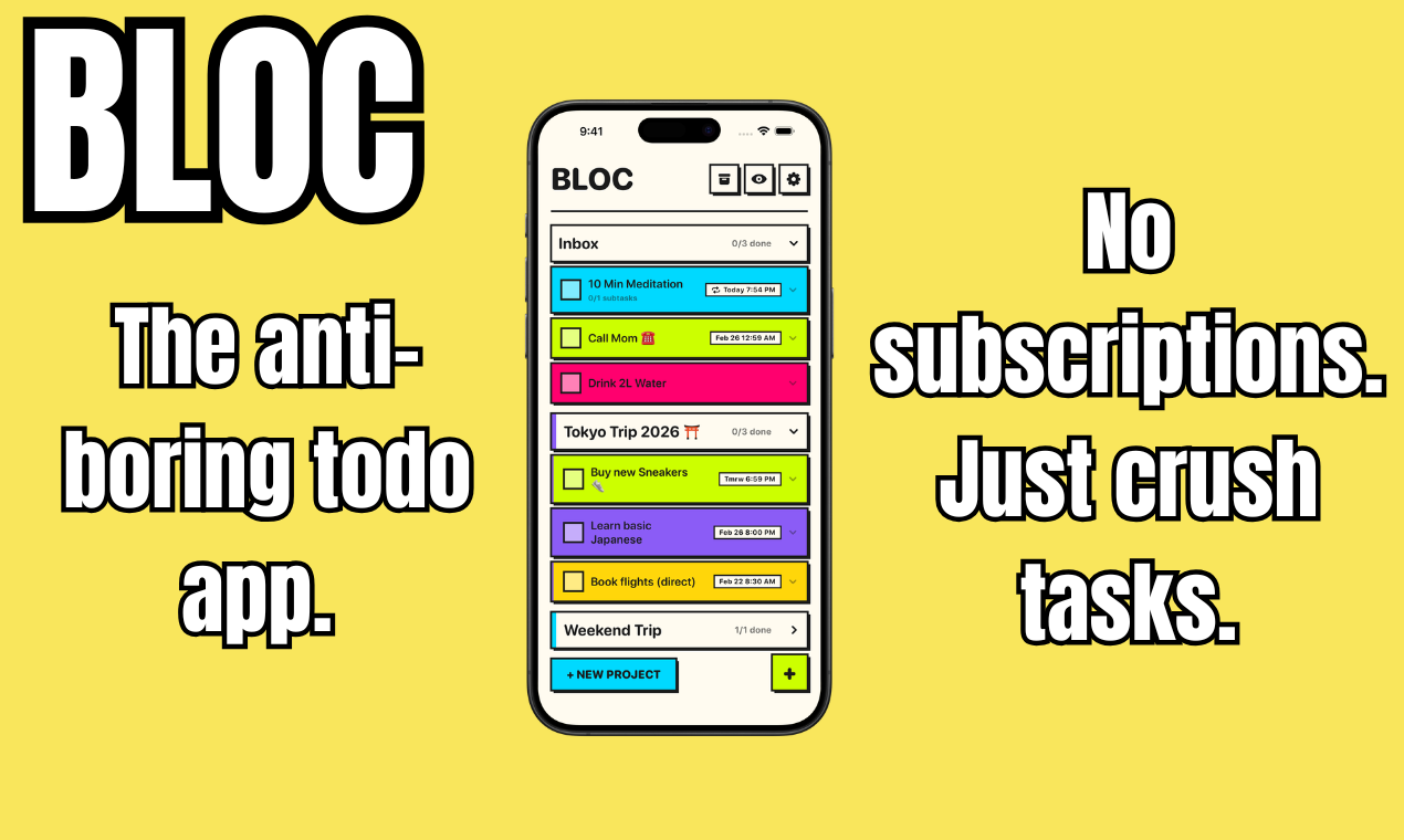 Bloc - Main product screenshot demonstrating key features and user interface