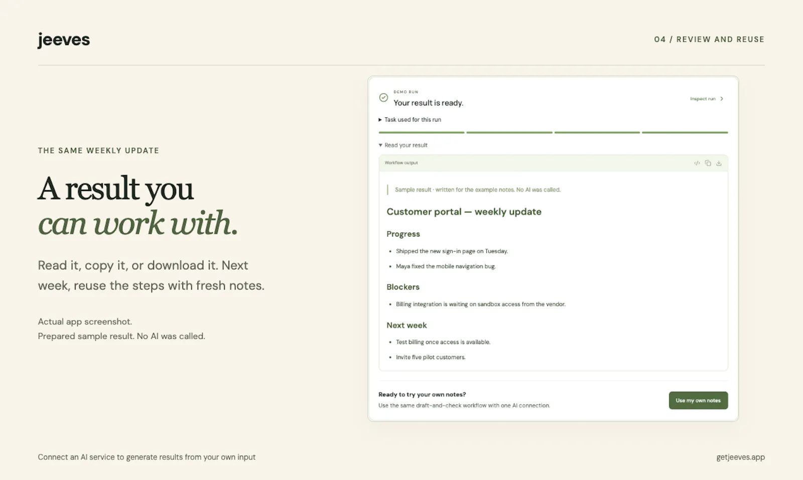 Jeeves screenshot 4