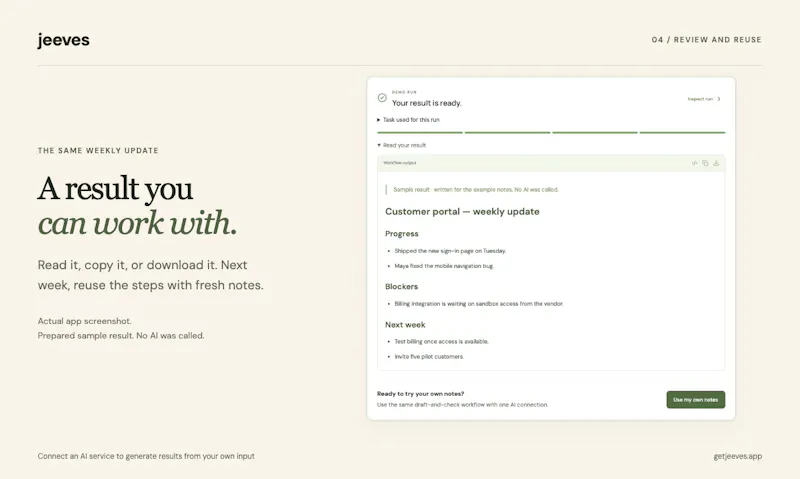 Jeeves screenshot 4