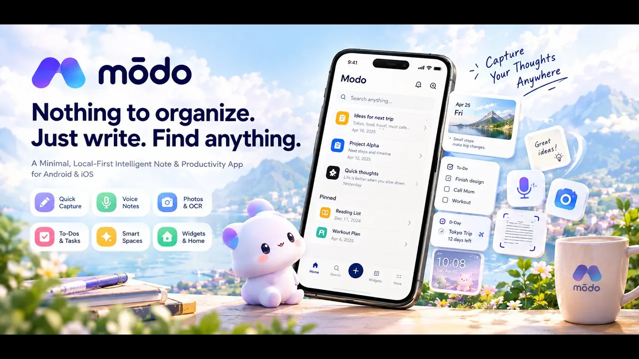 Modo: Notes, Calendar, Widget gallery image