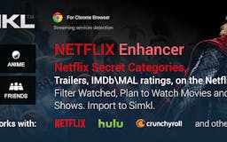 Enhancer for Netflix, Crunchyroll, with Simkl TV Tracker media 1