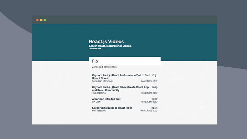 React.js Videos gallery image
