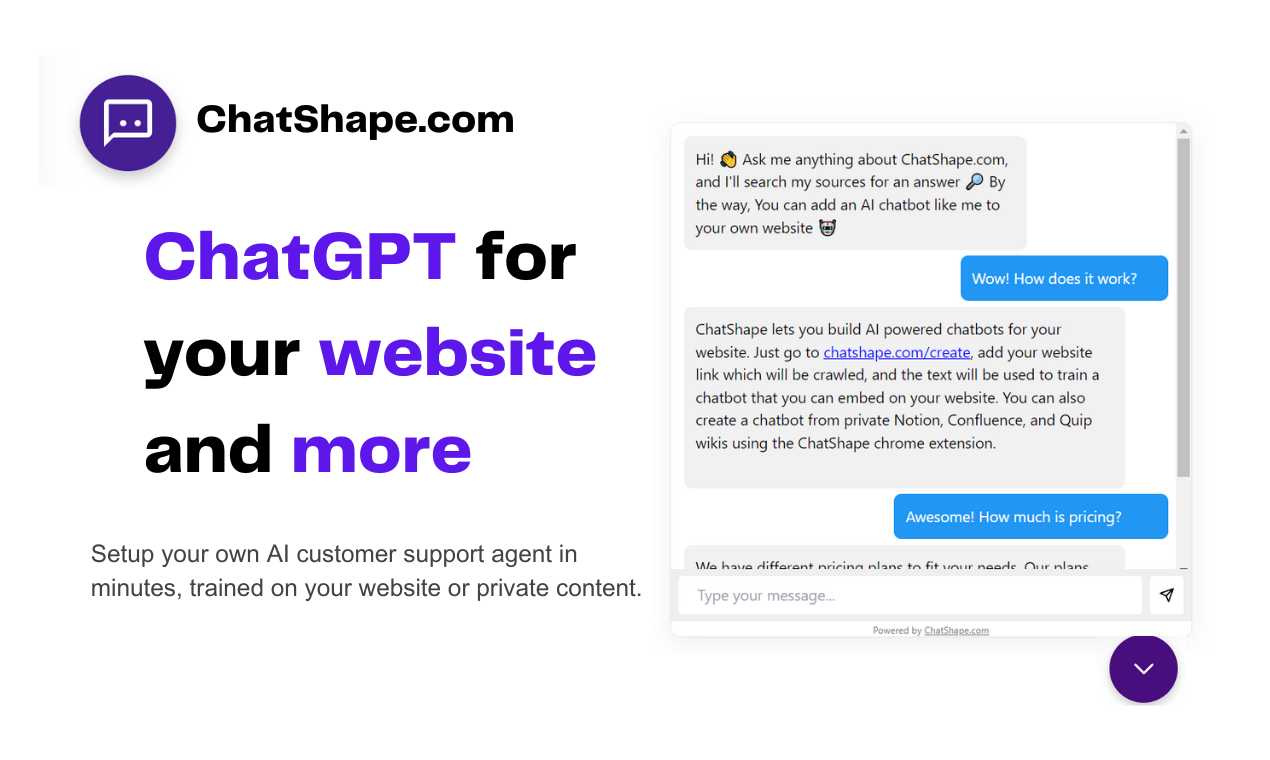 Chaghape - Aangepast chatgpt voor uw website en meer media 1