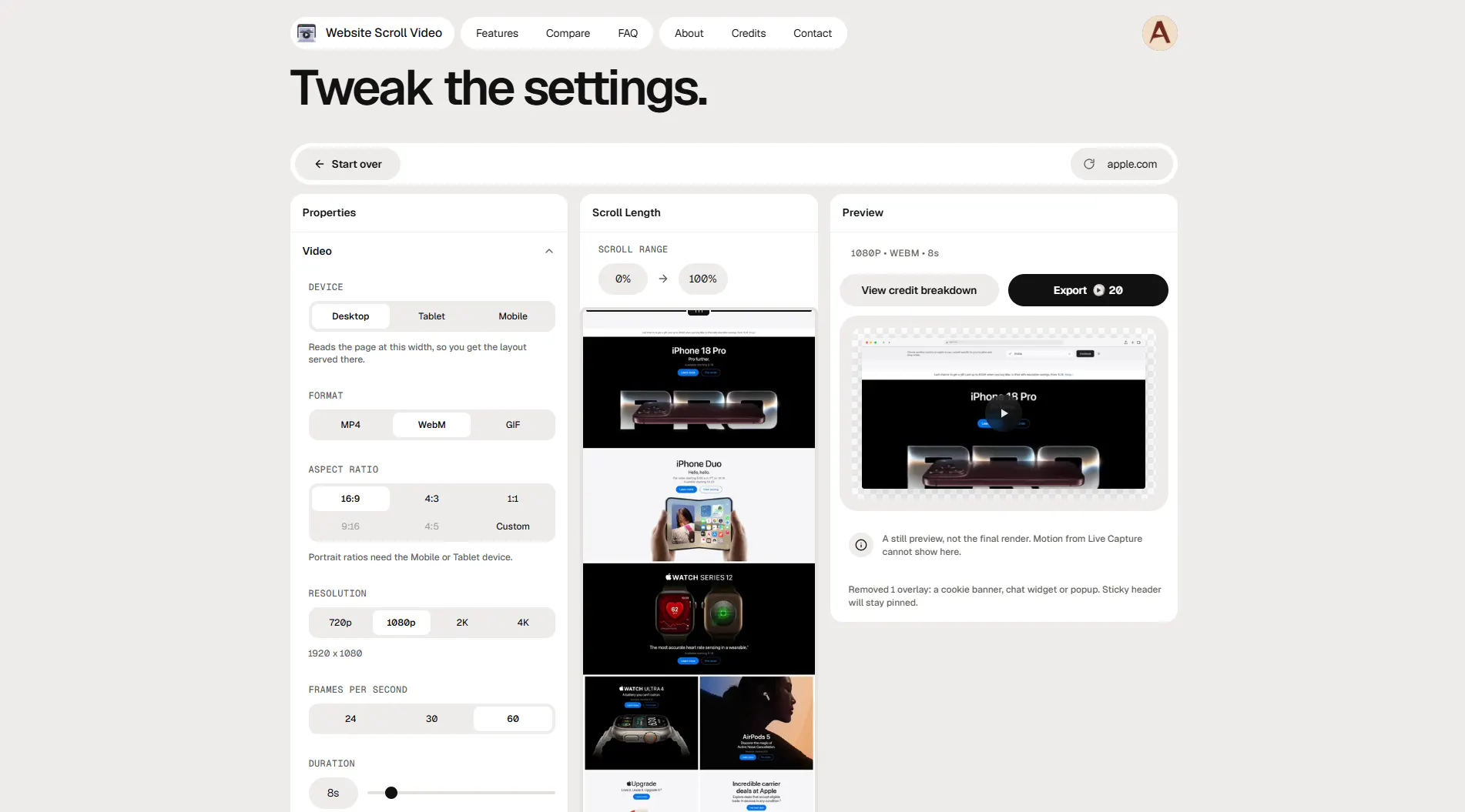 Website Scroll Video gallery image