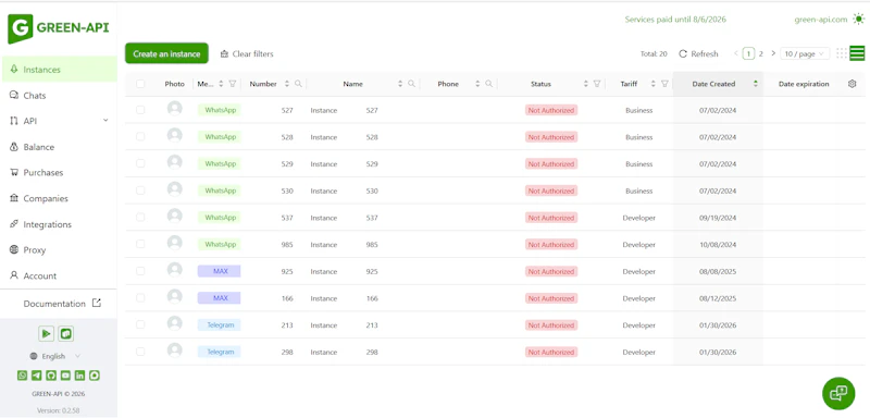 GREEN-API Service screenshot 5