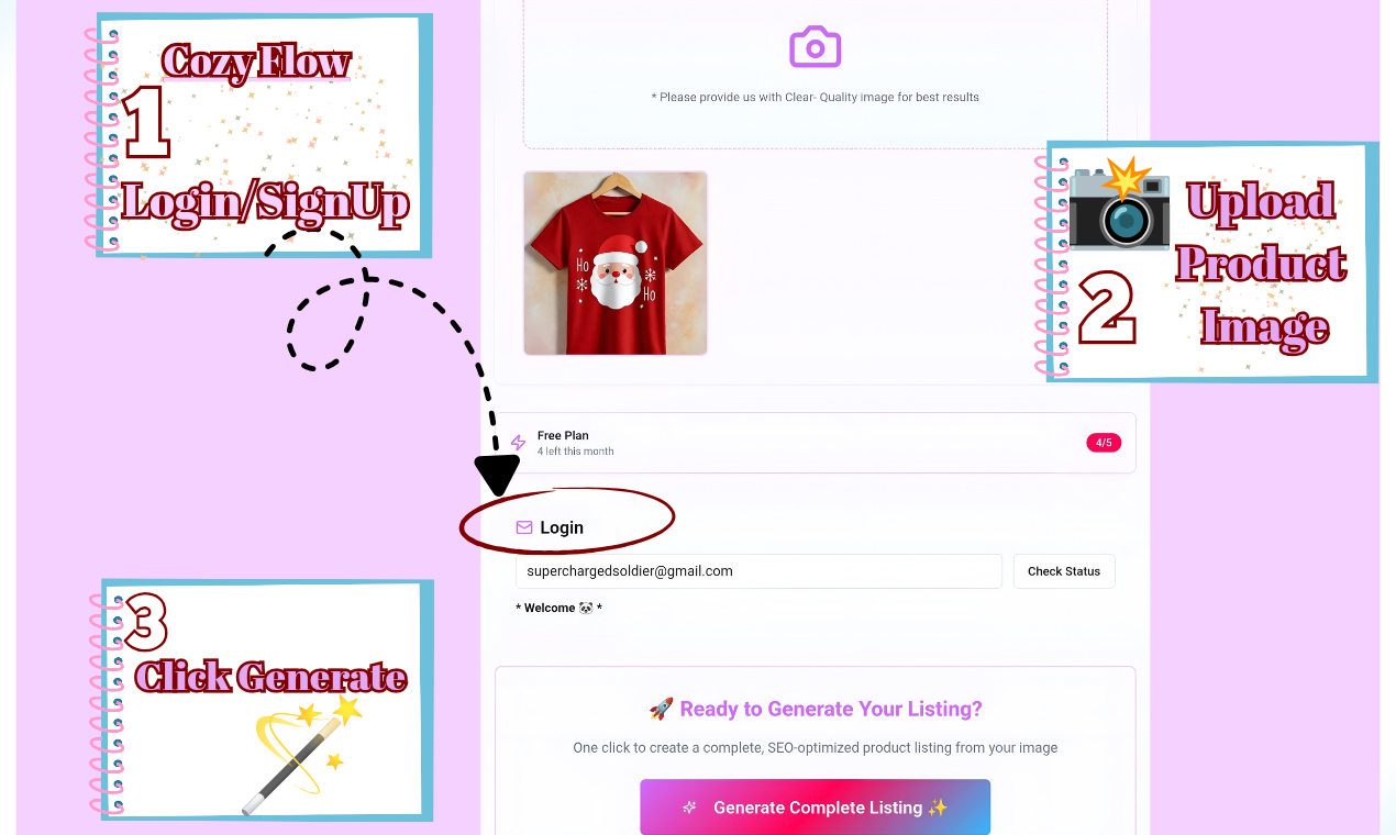 Lister's Wish (AI , image to listing) gallery image
