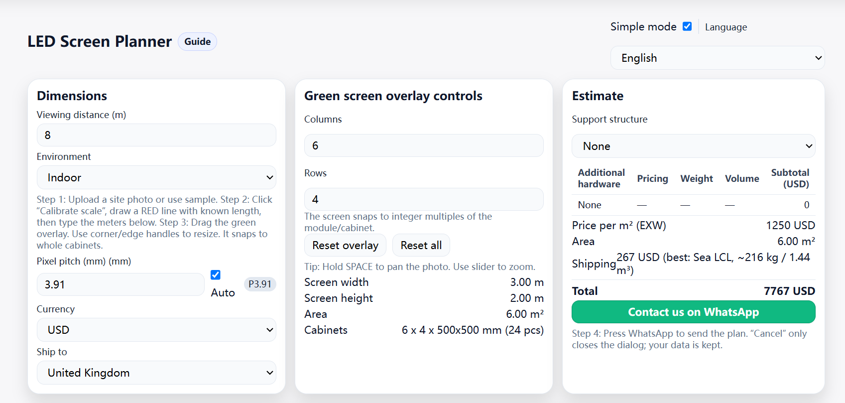EKINTRY - Main screenshot showing features and interface